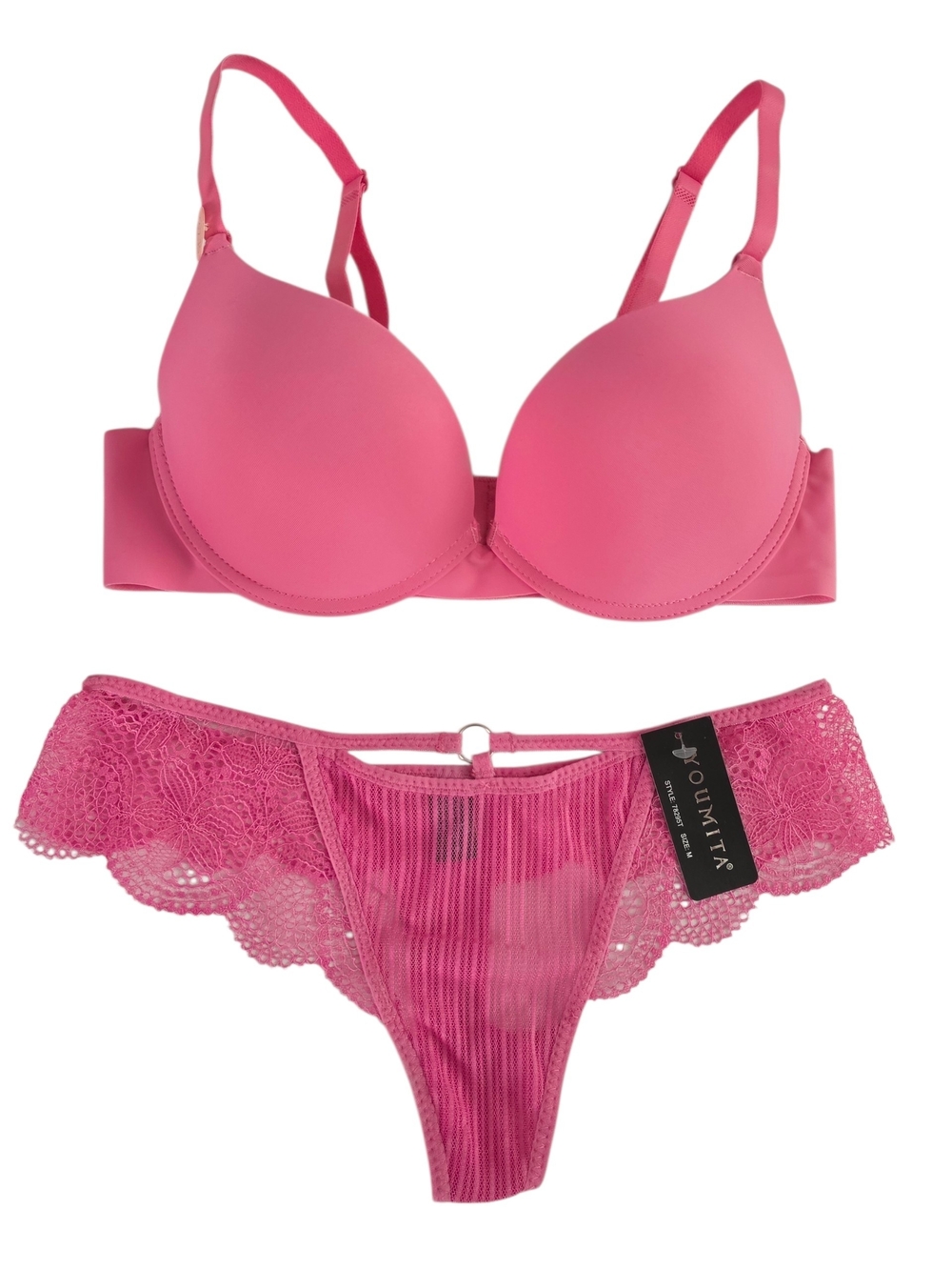 32B/M Extreme Push Up Bra And Thong Set